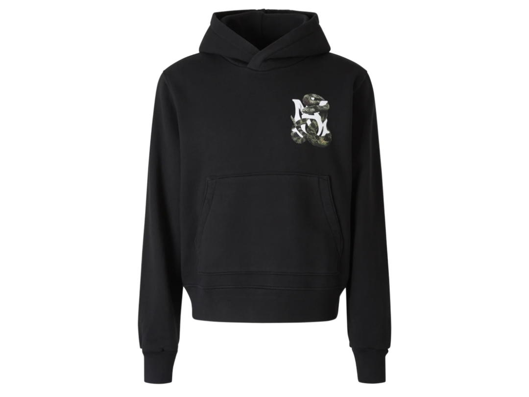 AMIRI AMIRI Snake Graphic Print Hoodie Black
