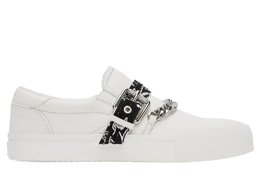 AMIRI AMIRI White Bandana Chain Slip-On Sneakers