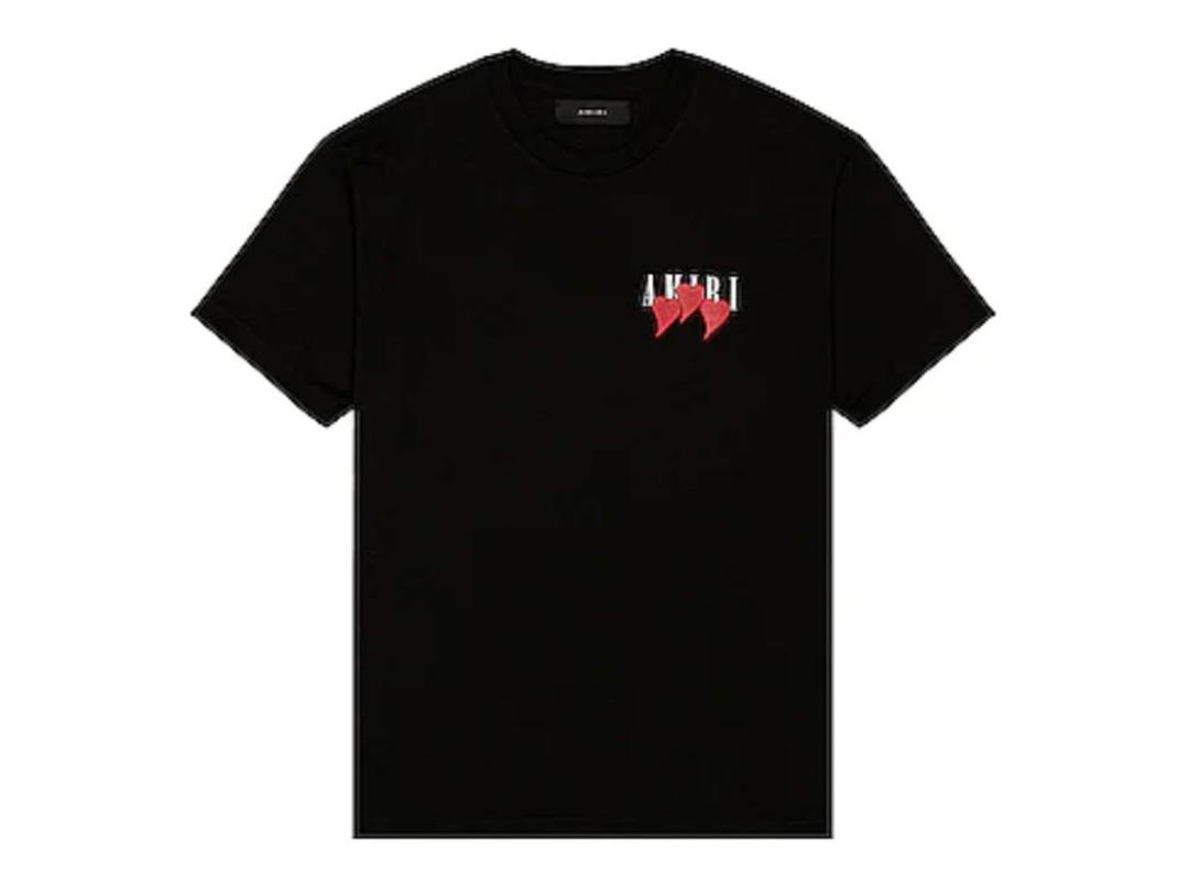 AMIRI AMIRI Three Heart T-Shirt Black
