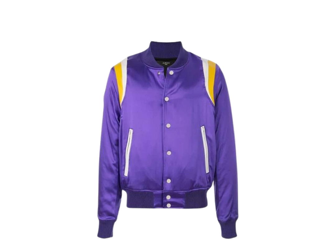 AMIRI AMIRI Varsity Baseball Loose Fit Jacket Purple