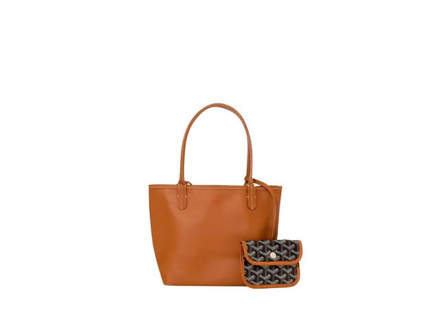 Goyard Goyard Anjou Mini Bag Leather Croc Universel Black Tan - view 3