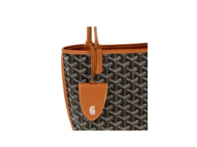 Goyard Goyard Anjou Mini Bag Leather Croc Universel Black Tan - view 5