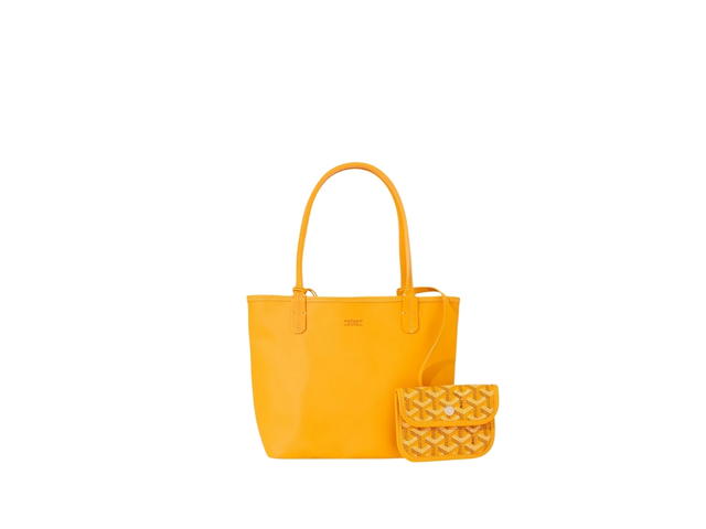 Goyard Goyard Anjou Mini Bag Leather Croc Universel Yellow - view 3