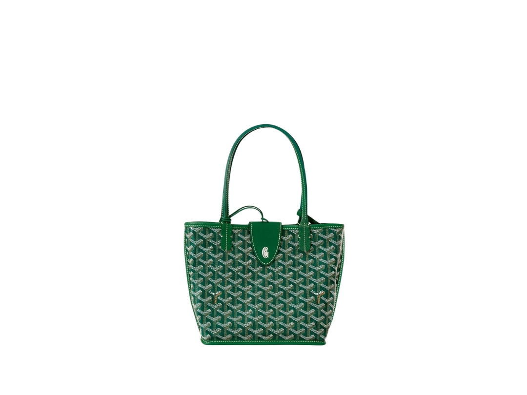Goyard Goyard Anjou Mini Bag Leather Croc Universel Green