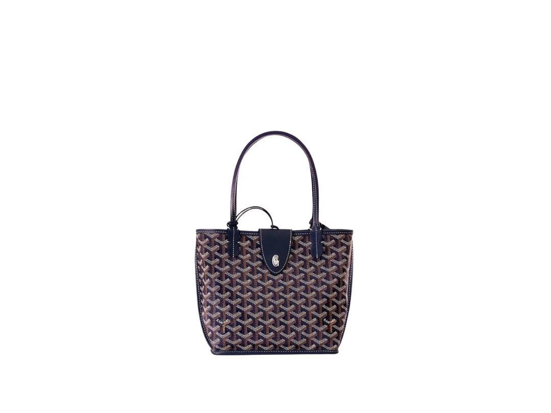 Goyard Goyard Anjou Mini Bag Leather Croc Universel Navy Blue