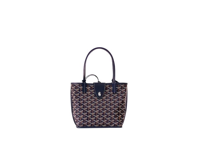Goyard Goyard Anjou Mini Bag Leather Croc Universel Navy Blue - view 1