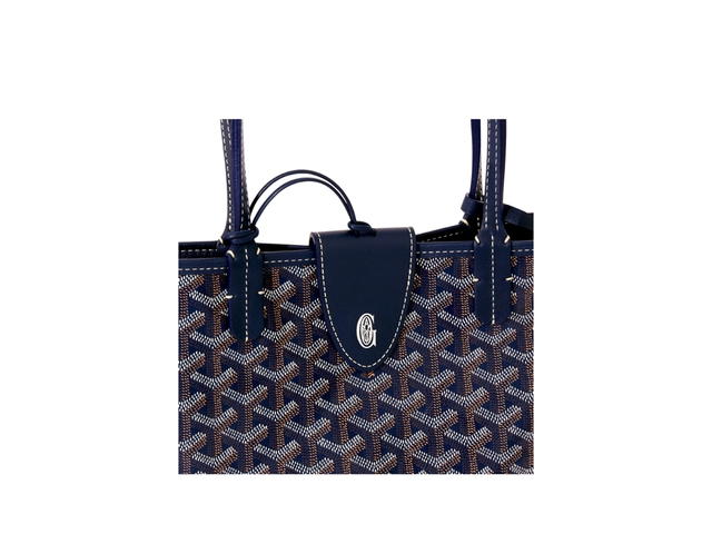 Goyard Goyard Anjou Mini Bag Leather Croc Universel Navy Blue - view 4