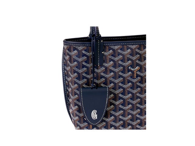 Goyard Goyard Anjou Mini Bag Leather Croc Universel Navy Blue - view 5