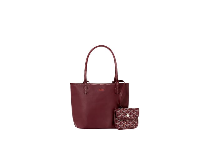 Goyard Goyard Anjou Mini Bag Leather Croc Universel Burgundy - view 3