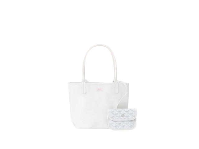 Goyard Goyard Anjou Mini Bag Leather Croc Universel White - view 3