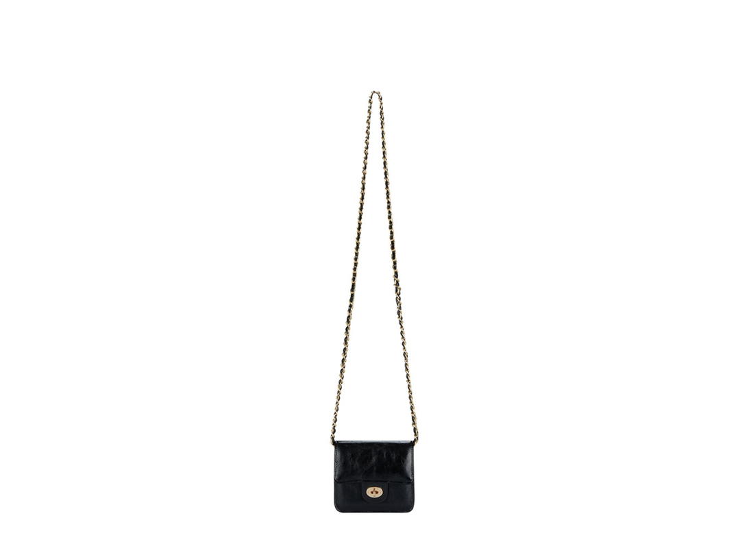 ANOETIC ANOETIC ANC Crinkle Classic Mini Bag Gold Black