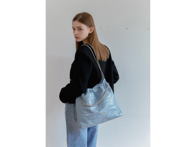 ANOETIC ANOETIC ANC Draw Chain Shoulder Bag Blue - view 4
