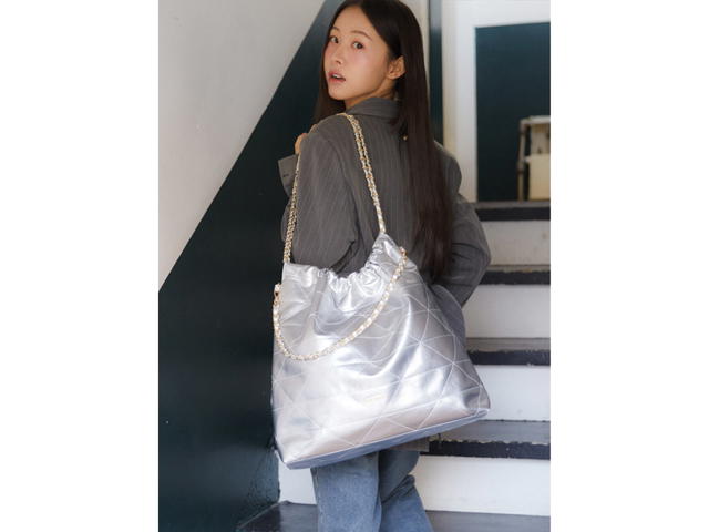 ANOETIC ANOETIC ANC Maxi Journey Shopper Bag Silver - view 3