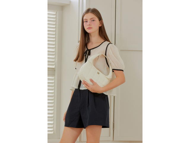 ANOETIC ANOETIC ANC Quilting Tote Bag Ivory - view 7
