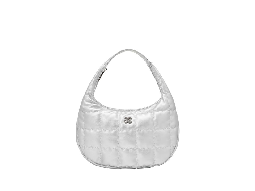 ANOETIC ANOETIC ANC Quilting Tote Bag Silver