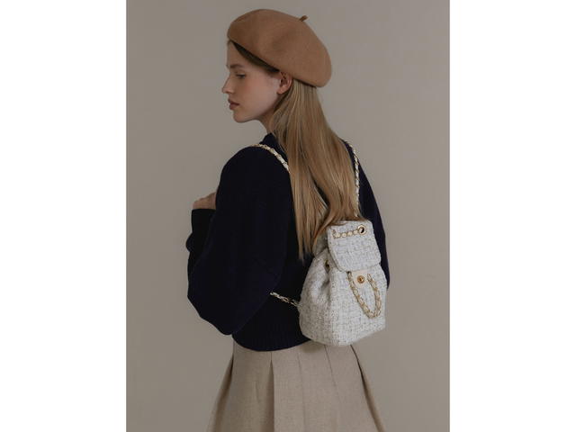 ANOETIC ANOETIC ANC Tweed Classic Backpack Ivory - view 4
