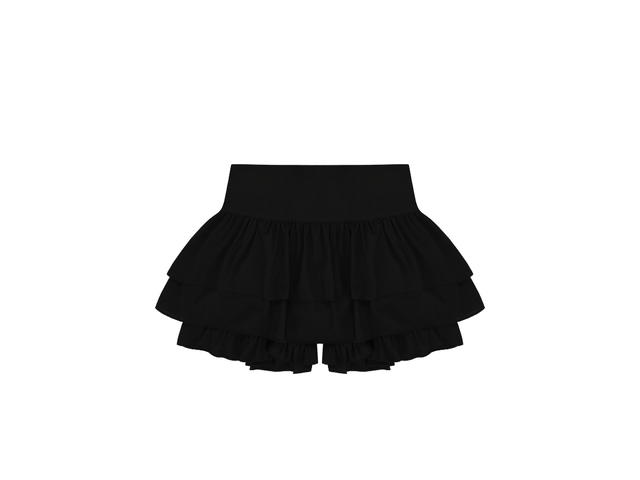 ANOETIC ANOETIC Frill Chiffon Skirt Black - view 1