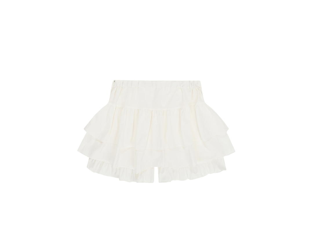 ANOETIC ANOETIC Frill Chiffon Skirt White