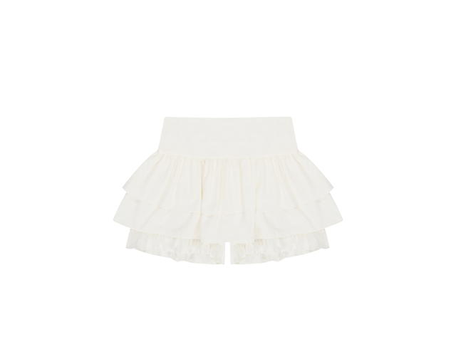 ANOETIC ANOETIC Frill Chiffon Skirt White - view 2
