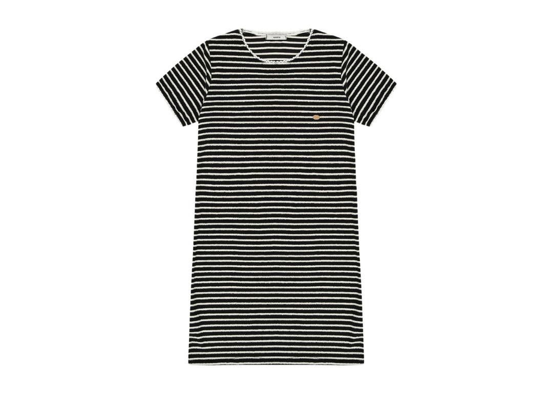 ANOETIC ANOETIC Lace Terry Stripe One-Piece Grey