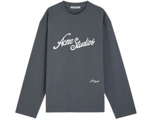 Buy Acne Studios Studios Logo-applique Cotton Pique T-shirt Grey at Sasom – Authentic and Ready to Ship