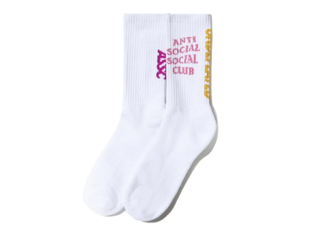 Anti Social Social Club Anti Social Social Club x Undefeated Socks White