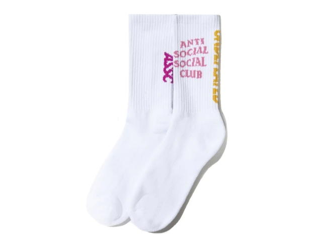 Anti Social Social Club Anti Social Social Club x Undefeated Socks White - view 1