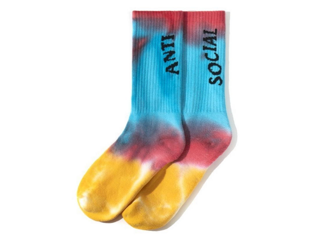 Anti Social Social Club Anti Social Social Club Melted Hearts Rainbow Socks