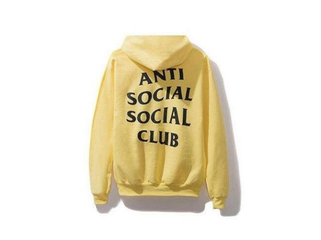 Anti Social Social Club Anti Social Social Club "People Love Reading Negative Reviews Hoodie" (Yellow) - view 1