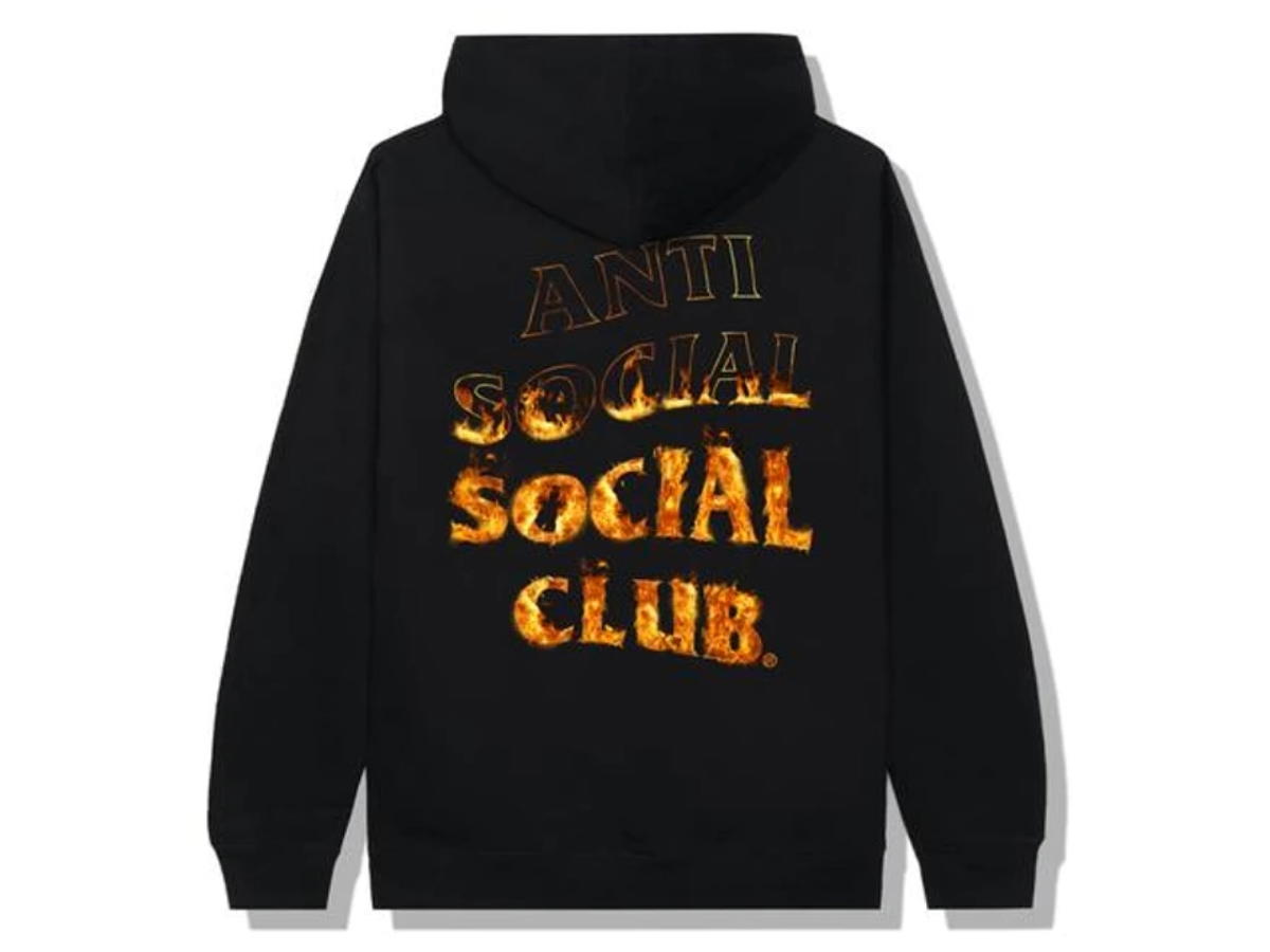 Anti Social Social Club Anti Social Social Club A Fire Inside Flame Hoodie Black