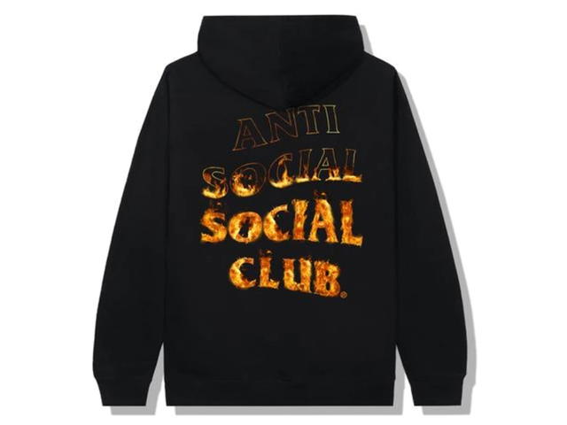 Anti Social Social Club Anti Social Social Club A Fire Inside Flame Hoodie Black - view 1