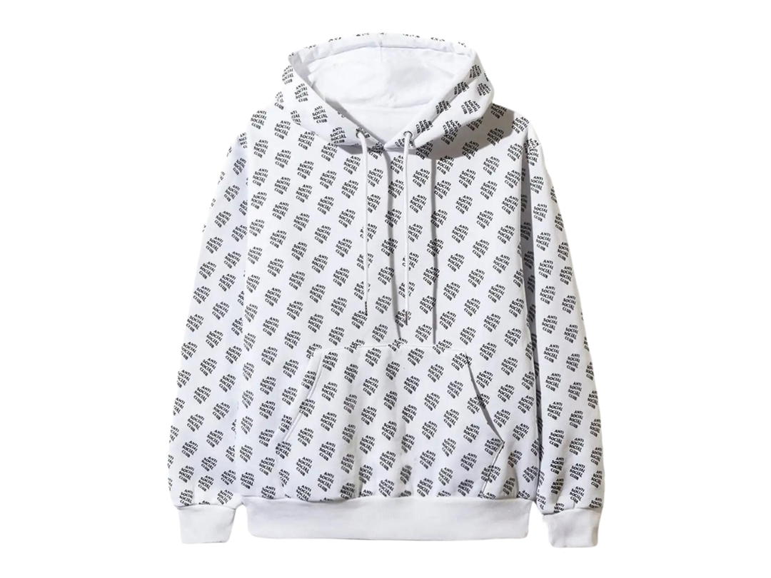 Anti Social Social Club Anti Social Social Club Black All Over You Hoodie White
