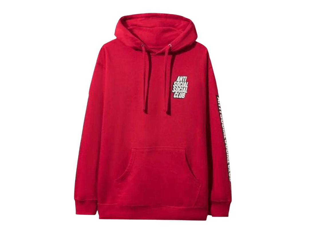 Anti Social Social Club Anti Social Social Club Blocked Hoodie Red
