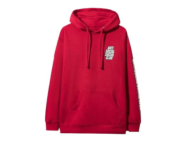 Anti Social Social Club Anti Social Social Club Blocked Hoodie Red - view 1