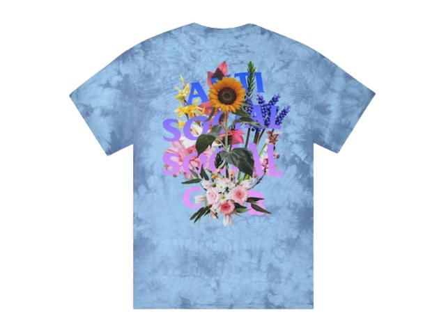 Anti Social Social Club Anti Social Social Club Bouquet For The Old Days T-shirt Blue Tie Dye - view 1