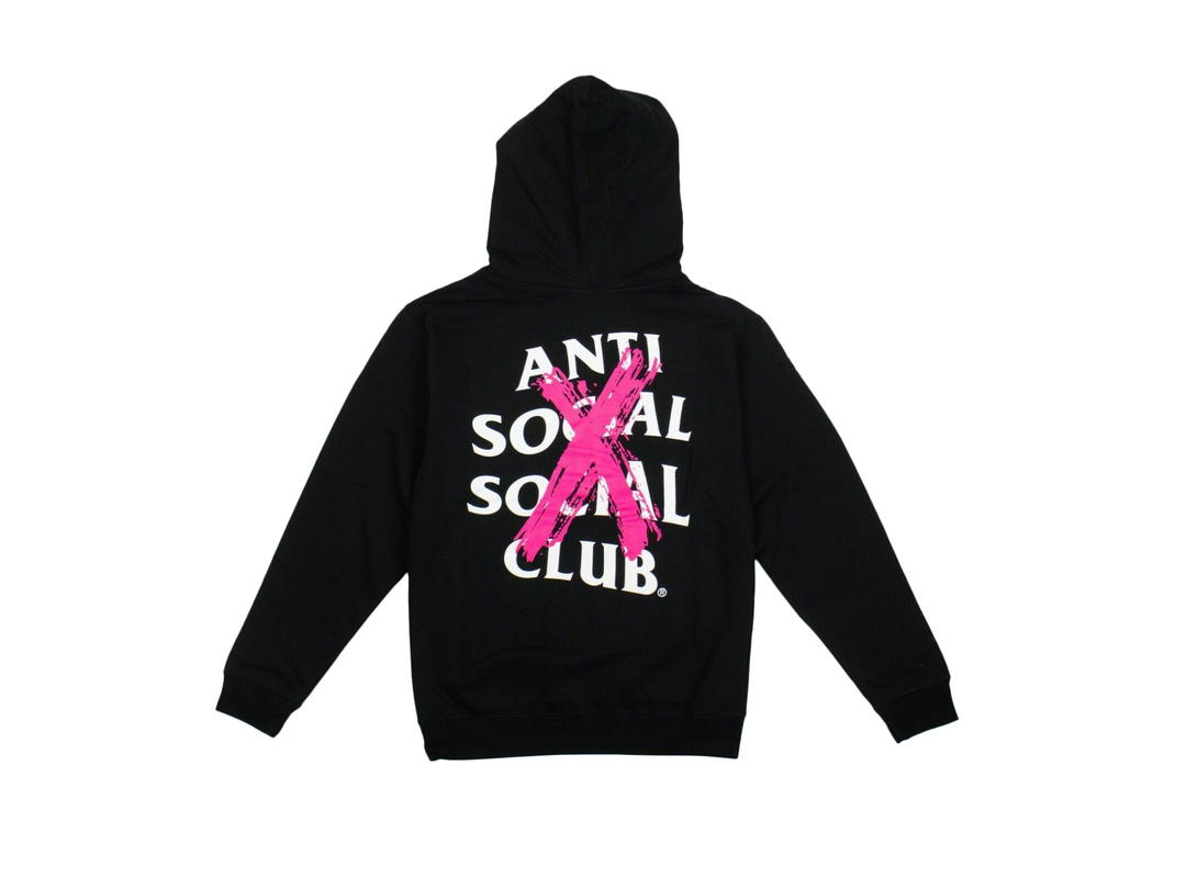 Anti Social Social Club Anti Social Social Club Cancelled Hoodie Black (Pink X)
