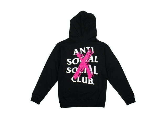 Anti Social Social Club Anti Social Social Club Cancelled Hoodie Black (Pink X) - view 1