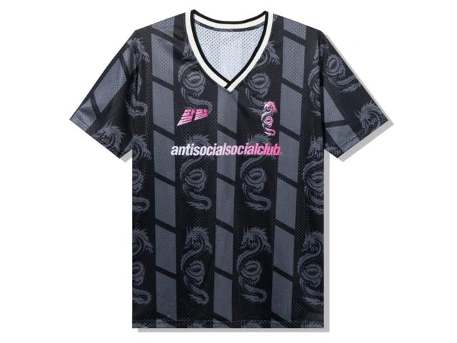 Anti Social Social Club Anti Social Social Club Foreshadow United Black Pink Jersey - view 2