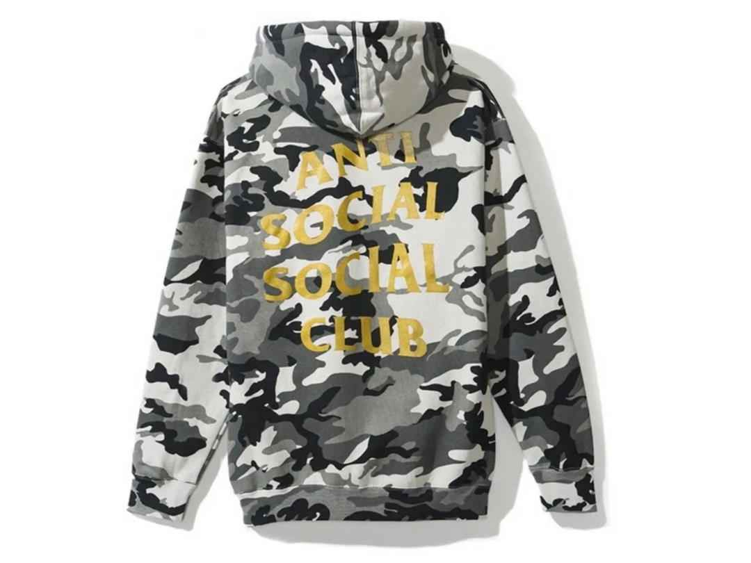 Anti Social Social Club Anti Social Social Club Gold Logo Siberia Snow Camo Hoodie