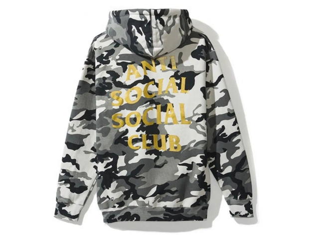 Anti Social Social Club Anti Social Social Club Gold Logo Siberia Snow Camo Hoodie - view 1