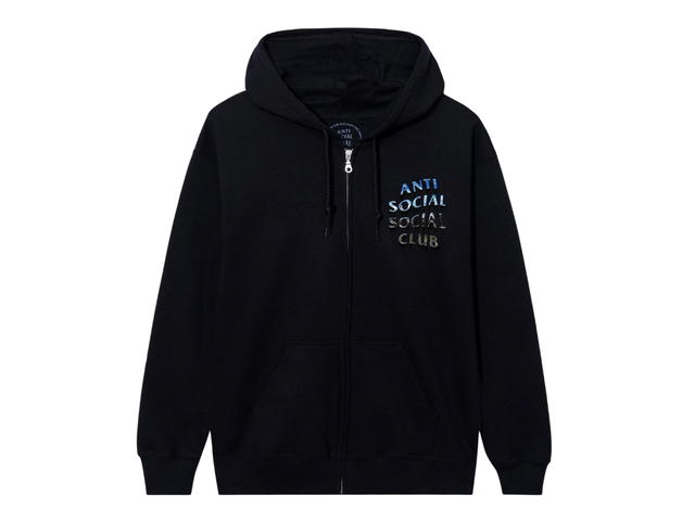 Anti Social Social Club Anti Social Social Club Mind Melt Zip Up Hoodie Black - view 2