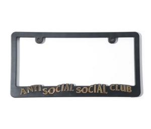 Buy Anti Social Social Club Motorsports License Plate Frame Black-Gold at Sasom – Authentic and Ready to Ship