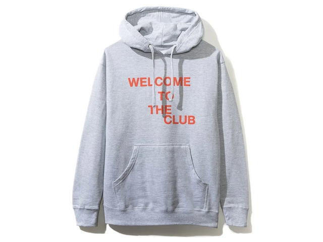 Anti Social Social Club Anti Social Social Club Orange Logo Welcome to the Club Grey Hoodie - view 1