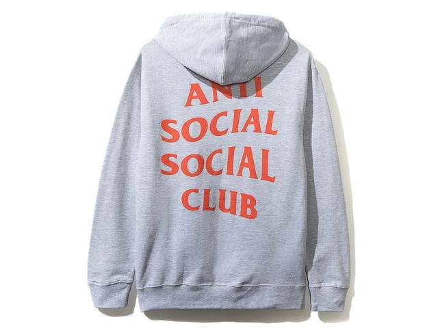 Anti Social Social Club Anti Social Social Club Orange Logo Welcome to the Club Grey Hoodie - view 2