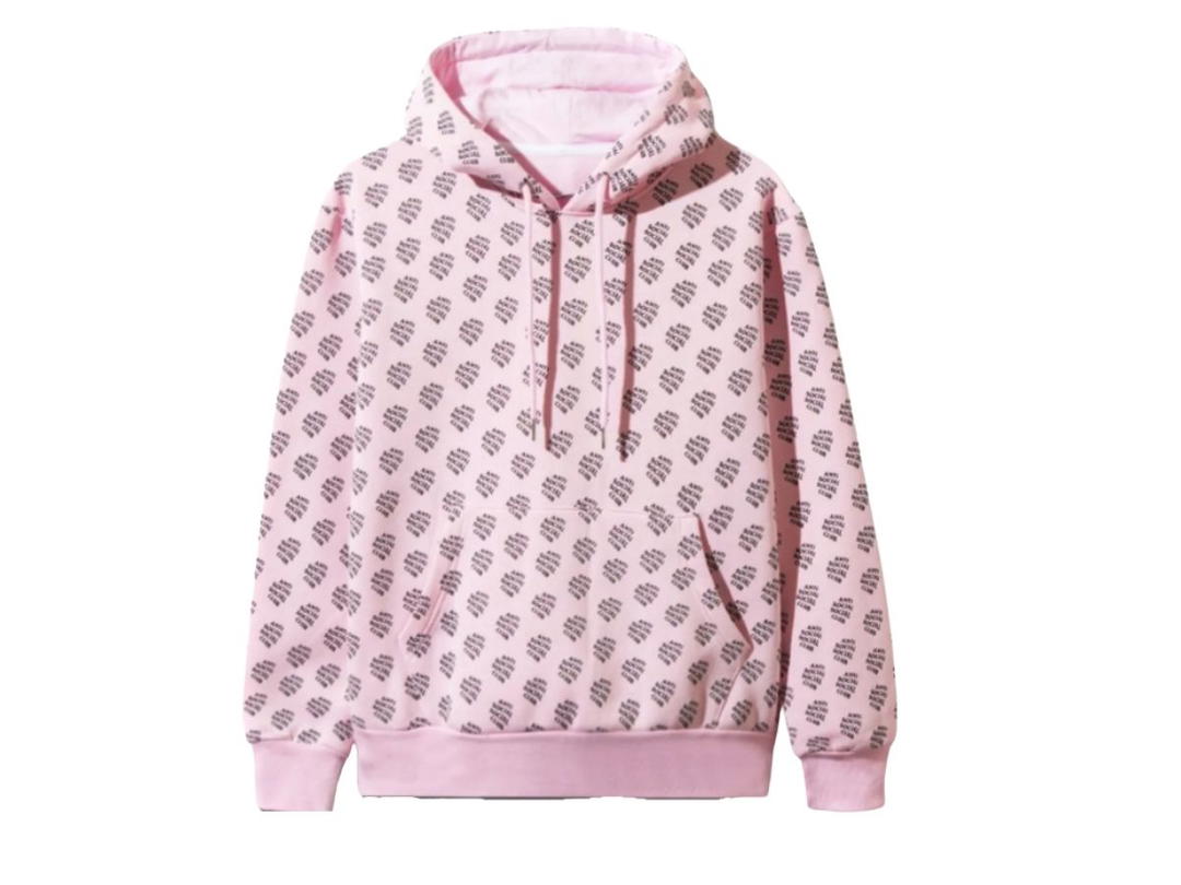 Anti Social Social Club Anti Social Social Club Pink All Over You Hoodie