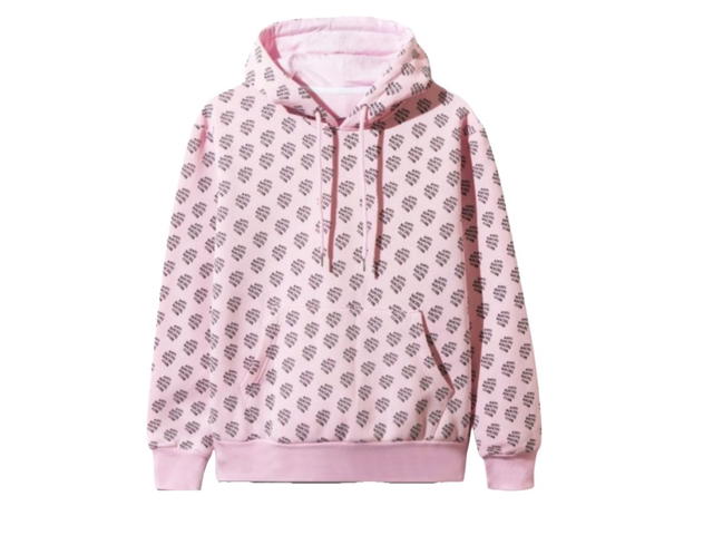 Anti Social Social Club Anti Social Social Club Pink All Over You Hoodie - view 1
