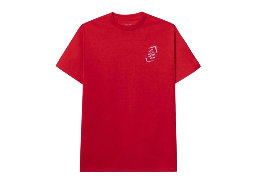 Anti Social Social Club Anti Social Social Club Pink Box Logo Toy Tee Red