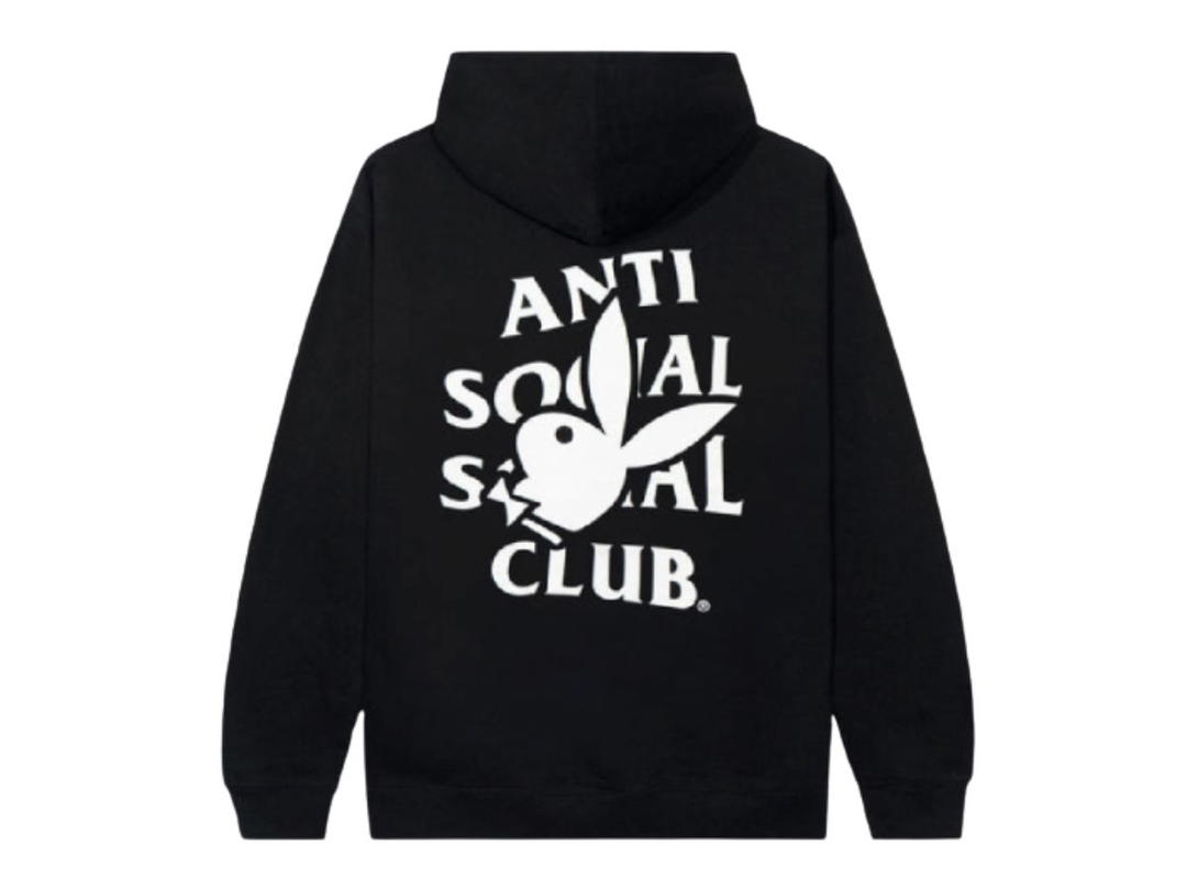 Anti Social Social Club Anti Social Social Club Playboy Bunny Logo Hoodie Black