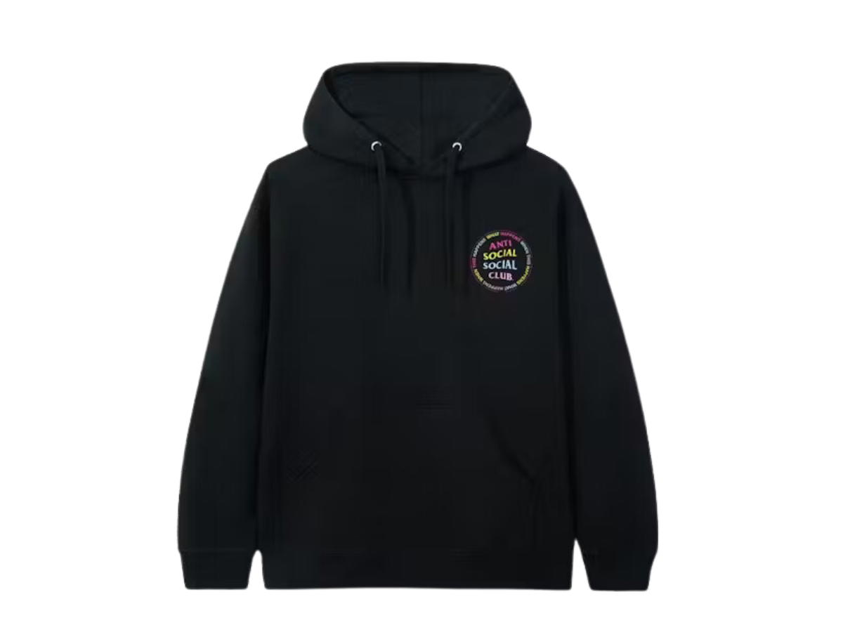 Anti Social Social Club Anti Social Social Club Rainbow Logo What Happened Hoodie Black