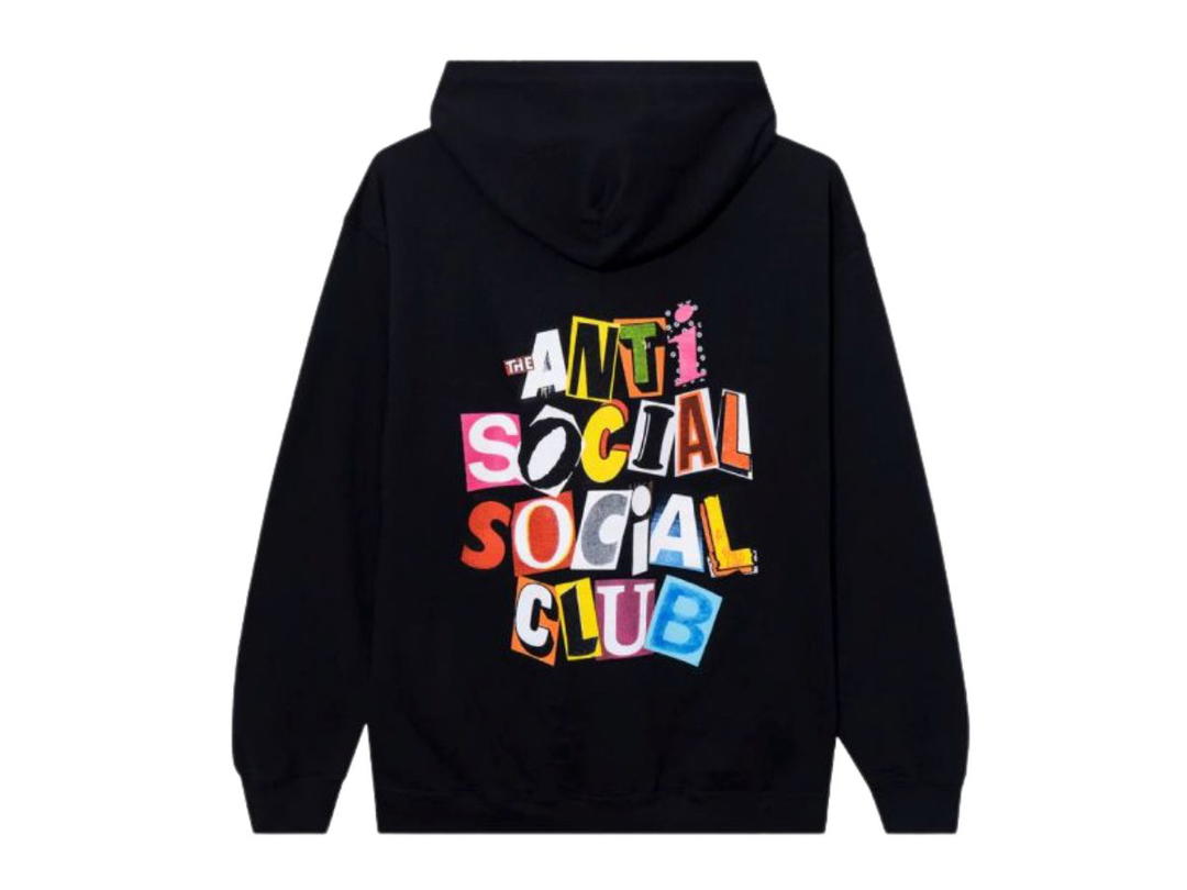 Anti Social Social Club Anti Social Social Club Torn Pages Of Our Story Zip Hoodie Black